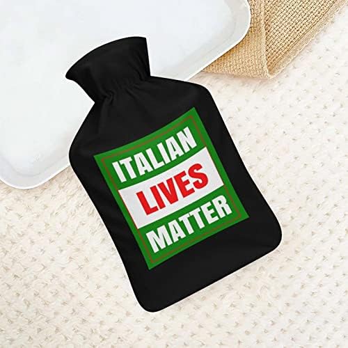 Италијански животи е материјална торба за вбризгување на вода со покривка 1000 мл топло топло шише за мажи и жени