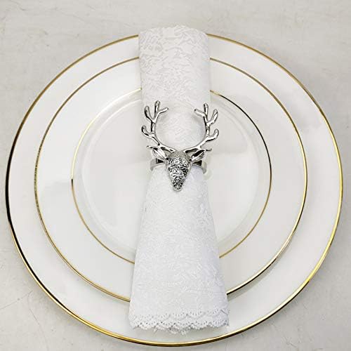 Прстени од салфетки од лиментарни ангели од 6 парчиња прстени на златна салфетка за вечера за забава за одмор Свадба Денот на благодарноста