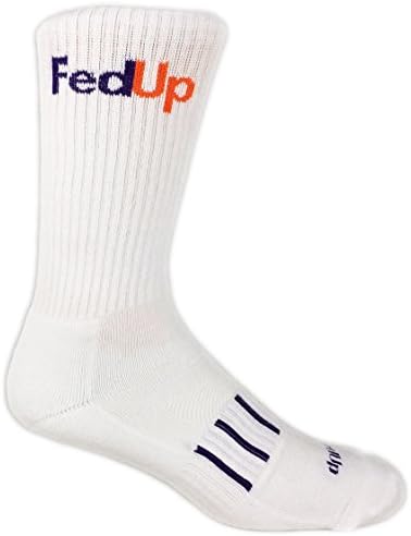 Чорапи со моксирани бели перформанси FedUp скејтер екипаж чорапи