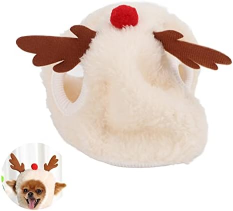 Божиќна капа за домашни миленици, шарени Божиќни додатоци за домашно милениче прилагодливо за глава за кучиња, симпатична кучиња мачка