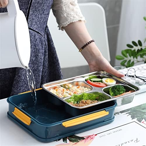 PDGJG BENTO BOX, јапонска кутија за ручек од не'рѓосувачки челик појадок ручек ручек бенто кутија кујна прибор