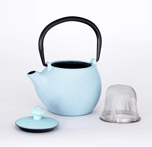 Колекција Хиномару занаетчиска работилница Јапонски мини Тетсубин чај котел леано железо чајник со инфузер од не'рѓосувачки челик 10 fl oz