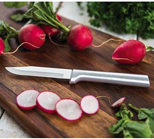 Комплет за ножеви за прибор за јадење рада - 6 ножеви со сечила од не'рѓосувачки челик со рачки од алуминиум направени во САД