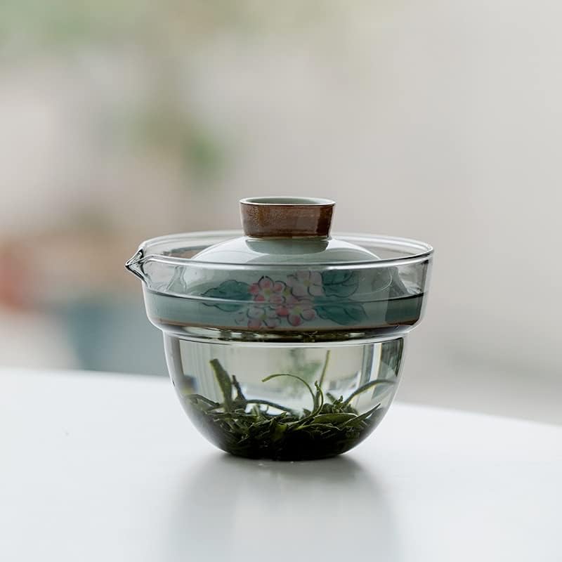 Општо сино и бело затегнување рачно изработено глазура од глазура од керамички сад 1 сад 4 чаши церемонија на чај чај кунг фу пуер чај