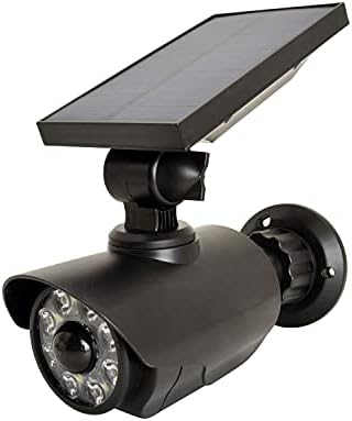 L&H Домаќинството отворено соларна светлина лажна безбедносна камера 800lumens во центарот на вниманието IP66 водоотпорна, светло за соларна