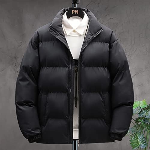 Солидна боја со цврста боја во Уфоко, лесен обичен преголем задебелен зимски пуфер Парка за мажи