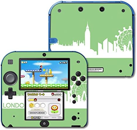 MOINYSKINS кожата компатибилна со Nintendo 2DS - Лондон | Заштитна, издржлива и уникатна обвивка за винил декларална обвивка | Лесен за примена,