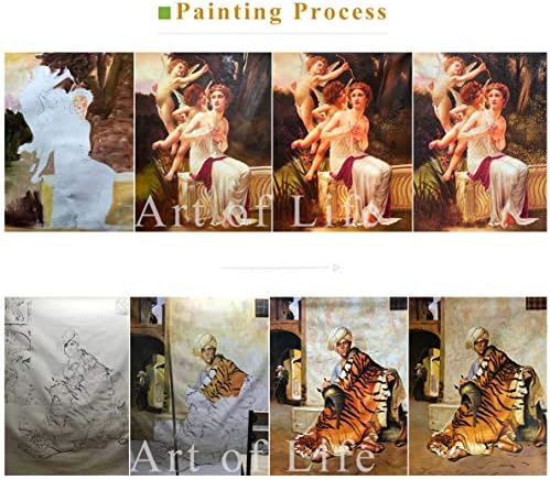 $ 80 - 1500 $ рака насликана од наставниците на уметнички академии - нафтени слики кои избираат јаболка идилично детство Артур Johnон Елсли уметнички