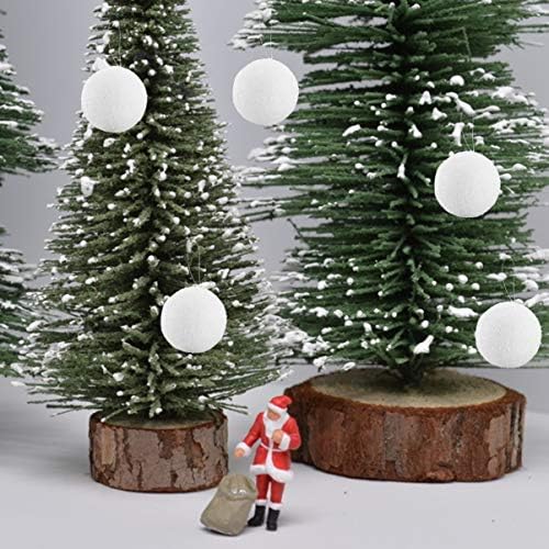 Орнаменти на рефус Нубестија 12 парчиња занаетчиски топки за пена Божиќ висечки декор топки DIY полистирен за моделирање пена за пена за