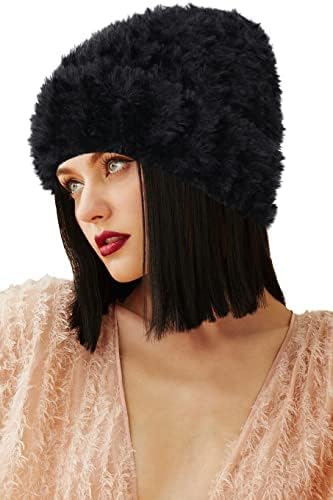 Coucoland Beanie капи за жени-зимски крзнено капаче меко топло дами капа зимски додатоци