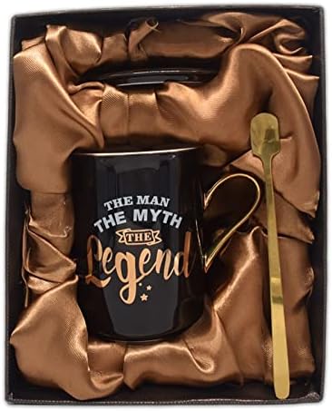 Човекот Митот Легенда, црно златно кафе чаши за кафе, им овозможуваат на мажите уникатни роденденски подароци за украси за декорација годишнина