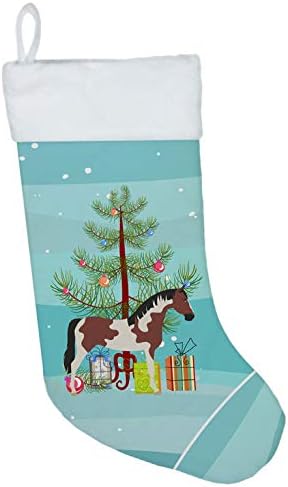 Богатства на Каролина BB9274CS Пинто коњ Божиќ Божиќно порибување, чај, камин што виси чорапи Божиќна сезона забава Декорации за семејство