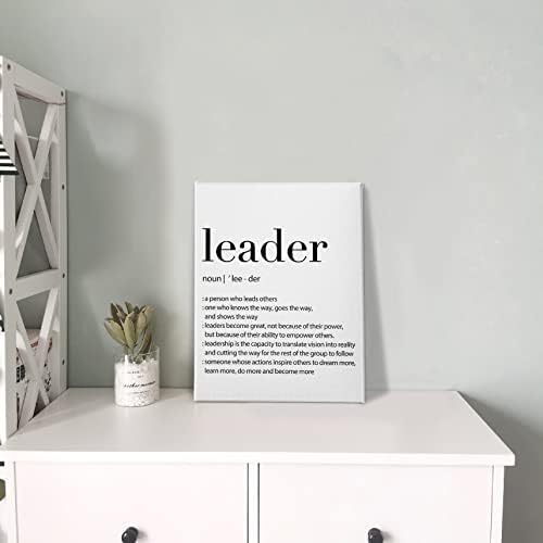 Phamte Leader именка дефиниција мотивациска wallидна уметност, инспиративно лидерство претприемач цитат печатење врамено платно