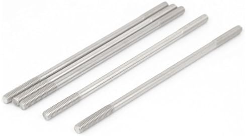 AEXIT M5X120MM 304 нокти, завртки и сврзувачки елементи не'рѓосувачки челик Двоен крај навојна завртка за завртки и завртки за завртки на завртки