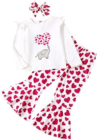 Облека за букви за бебиња за бебиња постави врвови на долги ракави + леопард bellвоно дно панталони есенска облека
