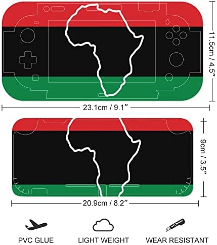 Афроамерикански знамиња налепници за декорации ја покриваат заштитната плоча на кожата за Nintendo Switch