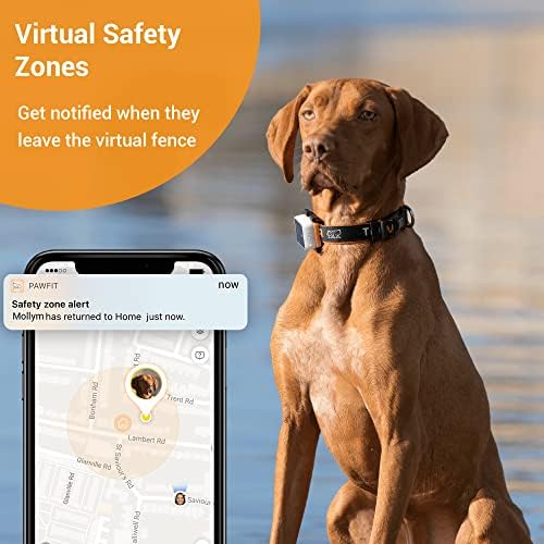 Pawfit 3S GPS Тракер За Кучиња, Миленичиња Здравје Фитнес Монитор До 30 Дена Траење На Батеријата, Далечински Глас Потсетиме, IP68 Водоотпорен,