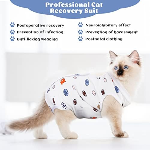 Костум за обновување на кучиња со мачки, мека крпа од маче носење кошула за миленичиња за абдоминална повреда дома надворешно миленичиња