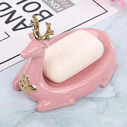 Сапун сапун сапун сапун сапун со сапун едноставни и стилски сапун кутија, прекрасен држач за керамички сапун, исто така може да се користи како