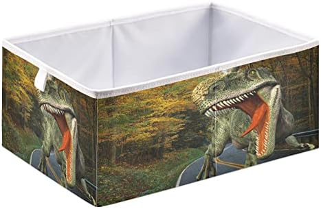 Емеливор Диносаурус за складирање на коцки за складирање на водоотпорна корпа за играчки за канти за организатор на коцка