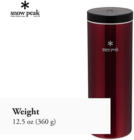 Снежен врв Канпаи шише - цврсто изолирано шише за кафе и чај - не'рѓосувачки челик - 18,3 fl Oz - вино црвено