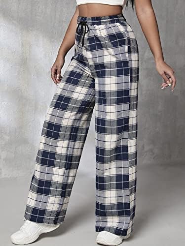 Езело женски панталони карирани печатени панталони за половината за жена