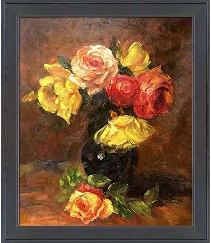 Ла Пастиш бели и розови рози со галерија црна, 24 x 28