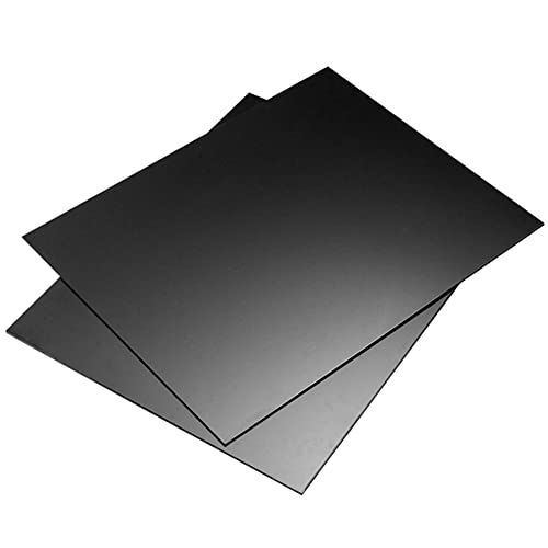 Пластичен лист со црна апс Мојши 2 пакет, флексибилен од листот со плексиглас, обликуван од акрилен лист, DIY материјали за украси