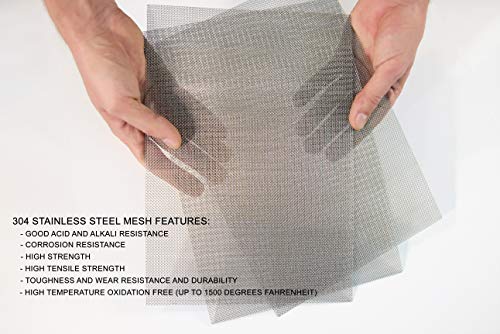Листови од жица од не'рѓосувачки челик Onnyx метал - пакет од 4 во цврста картонска кутија - 304 челична обична ткаенина A4 лист