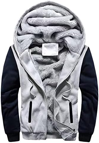 Водоотпорни јакни на YmoSrH за мажи патент пуловер со долги ракави со качулка врвови на блузи јакни зима