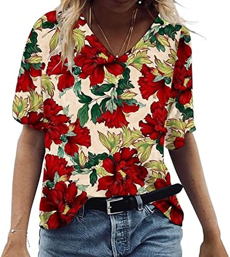 Кошула дами краток ракав 2023 памук против вратот цвет графички салон лабава вклопена преголема блуза маичка за тинејџери за тинејџери