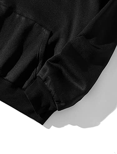 Џемпери за џемпери за жени слоган графички кенгур џеб термички влечење атлетски атлетски атлетски атлетски атлетски атлет