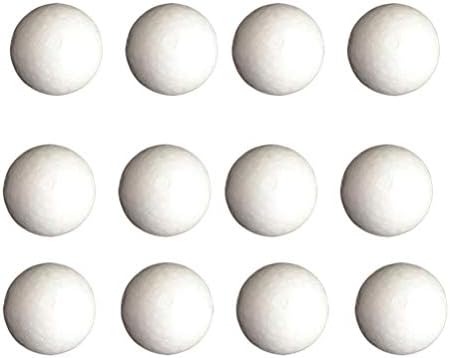 АМОСФУН НАТИВИЦИЈА Снежни глобуси топки 15 парчиња занаетчиски топки од пена бели мазни полистирен топки за DIY уметности и занаети