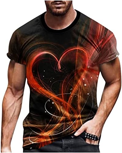 Мажи 3Д дигитална маичка за печатење летни кратки ракави модни кошули обични екипаж вратот маички улични смешни кошули врвови