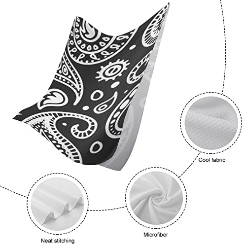 Црна бела бандана Пајсли Брзи суви крпи за миење садови високо апсорбирани крпи на лицето лице за рачни крпи за бања бања хотел
