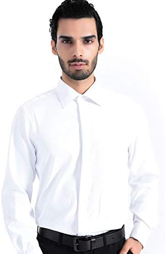 Алименс и нежни кошули за машка фустани француски манжетни со долг ракав редовно вклопување