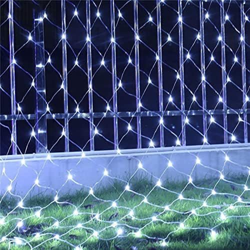 K.LSX Божиќни мрежни светла, 8 режими за поврзување на жицата на жици на отворено водоотпорна LED мрежа, издржлива нето светло на LED со низок