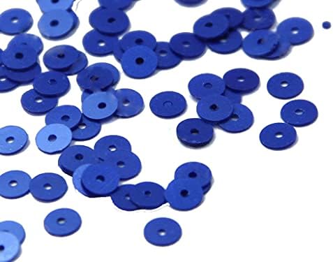 Дизајн Корт Кралски сини кружни секвенци со големина 4 мм за вез, уметност и занаетчиски пакет од 1000 грам