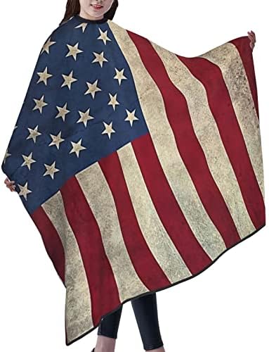 Американско Знаме Унисекс Салон За Сечење Коса Наметка Крпа Бербер Фризерска Обвивка Фризура Престилка Крпа Додаток За Стилизирање