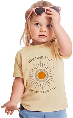 Modntoga 1-ви роденден, момче момче кратко ракав маица прва роденденска графичка дете дете дете на врвот на летна облека