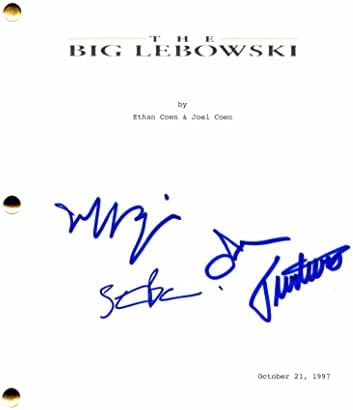 JEFF BRIDGES, STEVE BUSCEMI, JOHN TURTURRO CAST SIGNED AUTOGRAPH THE BIG LEBOWSKI FULL MOVIE SCRIPT - THE DUDE, THE LAST PICTURE SHOW, TRUE