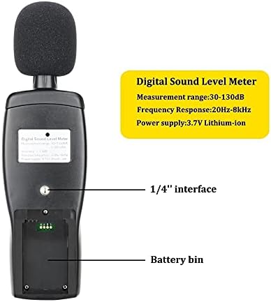 YFQHDD дигитален звук на звук на звук мерач на децибел аудио тестер 30 ~ 130 dbA боја LCD дисплеј автомобилски микрофон db метар