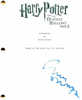 Ема Томпсон потпиша автограм Хари Потер и Смртните светилишта Дел 2 Сценарио за целосна филмска скрипта - дадилка Мекфеи, Круела, среќа