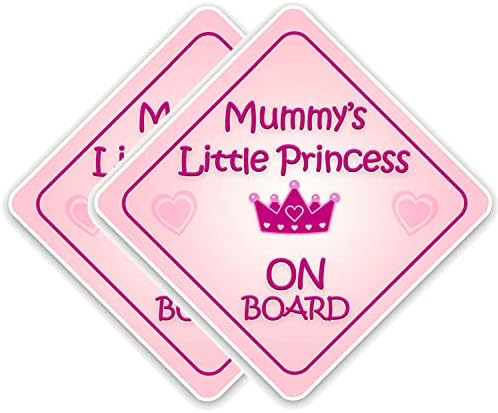 Монринг 2 ПАРЧИЊА Принцеза На Одборот Налепница За Автомобили, Симпатична Принцеза На Одборот За Безбедност Знак, Смешно Бебе На Одборот