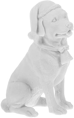 Хомсфу Необоени Статуи На Кучиња Насликајте Го Сопственото Куче Меморијална Фигурина САМОСТОЈНА Градинарска Смола Украс За Кучиња Миленичиња
