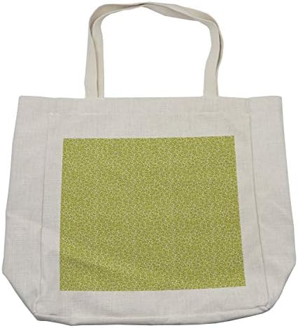 Торба за купување тонови на Земјата Амбесон, вртливите плочки во зелена сенка апстрактно печатење во цветниот стил, еколошка