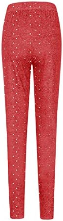 Рузијог хулахопки за жени Божиќ печатени панталони за тренингот со високи половини