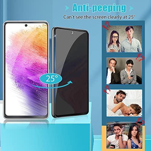Зекинг [2+2] Пакет За Samsung Galaxy A53 5G Заштитник На Екранот Со Калено Стакло За Приватност + Заштитник На Објективот На Камерата, [Без