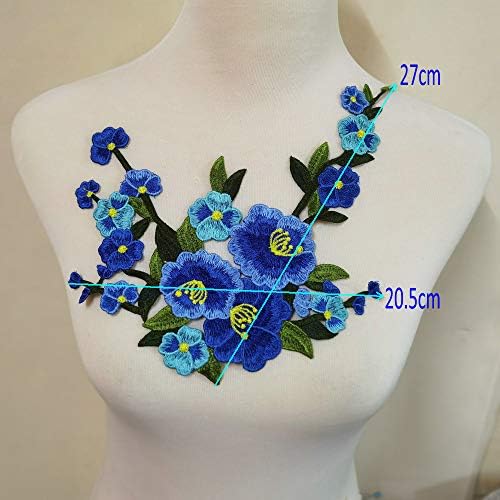 3 парчиња цветни лепенки извезени апликации за облека шијте на закрпи облека Cheongsam Adportory Varding фустан додаток