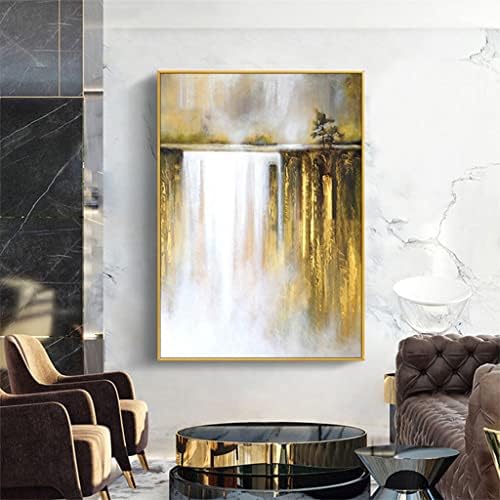 Апстрактниот пејзаж на лируксун рачно изработено масло сликарство wallидно уметноста платно сликарство дрвја и езерска слика дневна